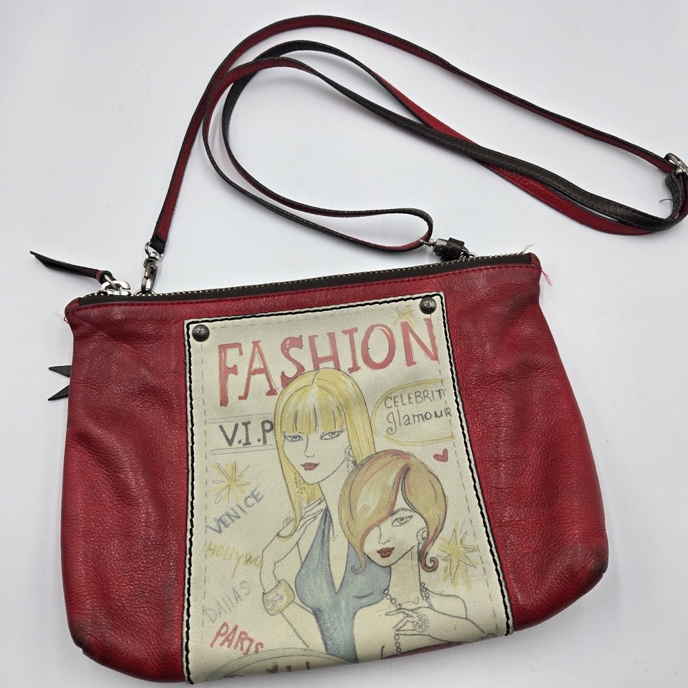 Brighton Red Patent Leather Purse Fashionista VIP Celebrity Chic Crossbody Bag